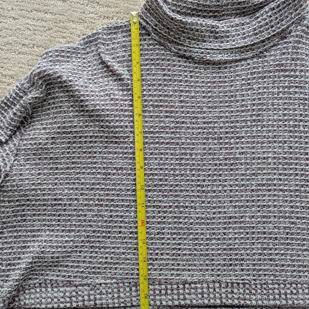Free People Gray Cowl Neck Sweater Chunky Knit - Picture 6 of 8